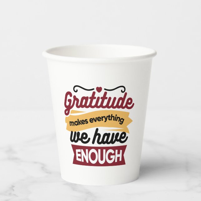 Faith and Gratitude Artwork – Uplifting Christian  Paper Cups (Front)