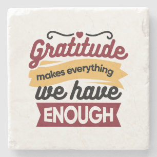 Faith and Gratitude Artwork – Uplifting Christian Stone Coaster