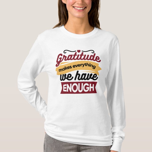 Faith and Gratitude Artwork – Uplifting Christian  T-Shirt (Front)