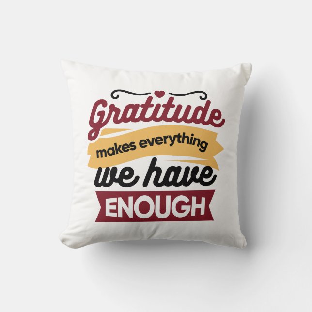 Faith and Gratitude Artwork – Uplifting Christian  Throw Pillow (Front)