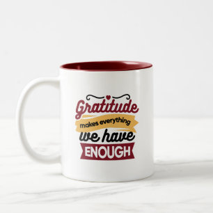 Faith and Gratitude Artwork – Uplifting Christian Two-Tone Coffee Mug