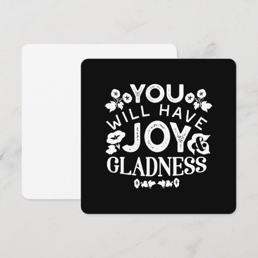 Faith and Happiness – Joy and Gladness Quotes (Front/Back)