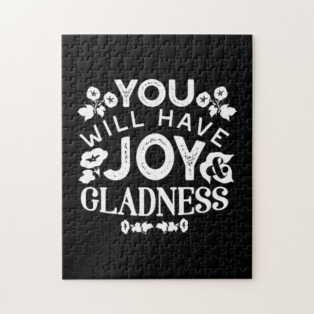 Faith and Happiness – Joy and Gladness Quotes Jigsaw Puzzle (Vertical)