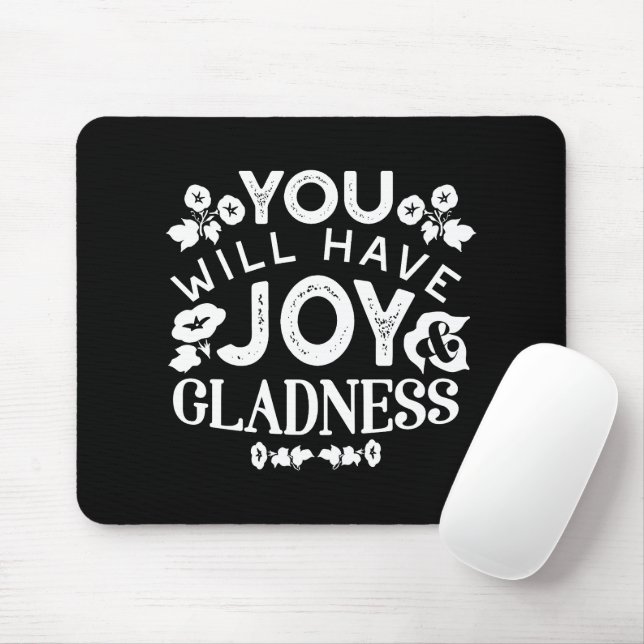 Faith and Happiness – Joy and Gladness Quotes Mouse Pad (With Mouse)