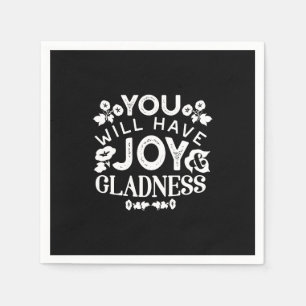 Faith and Happiness – Joy and Gladness Quotes Napkins