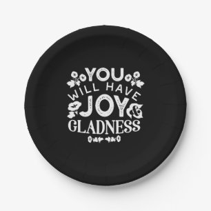 Faith and Happiness – Joy and Gladness Quotes Paper Plates