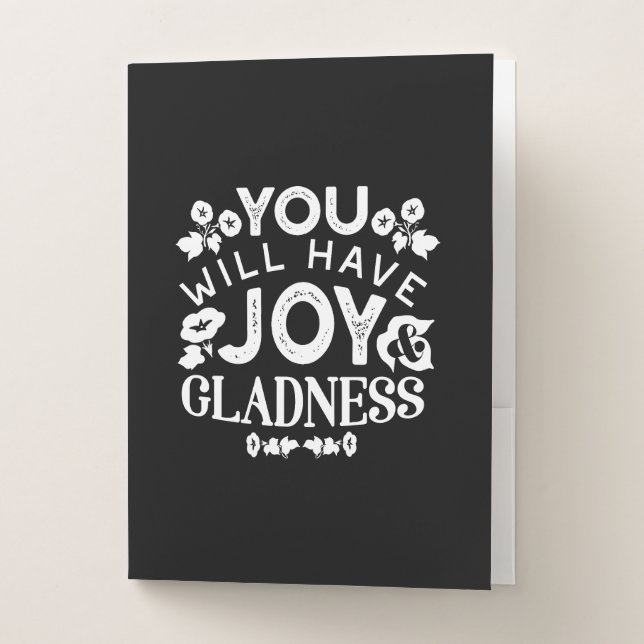 Faith and Happiness – Joy and Gladness Quotes Pocket Folder (Front)
