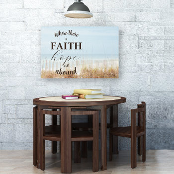 Faith And Hope Quote Beach Inspirational Poster by vh_creativephoto at Zazzle