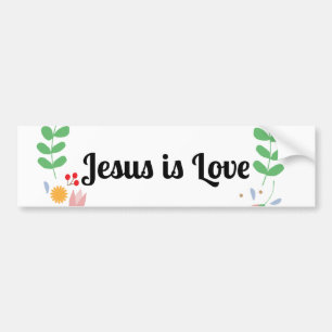 Faith and Hopes Jesus is Love Bumper Sticker