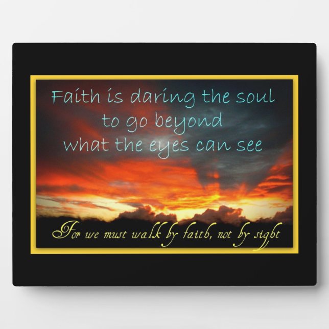 Faith and inspirational scenes Plaque (Front)