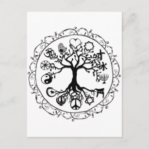 Faith and Love Tree of Life Postcard