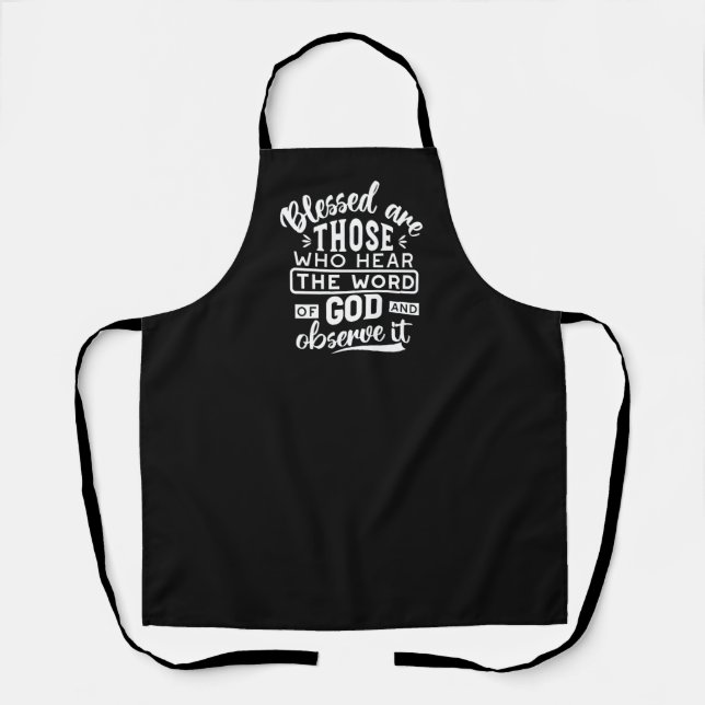 Faith and Obedience – Inspirational Scripture Apron (Front)