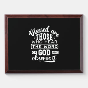 Faith and Obedience – Inspirational Scripture Award Plaque