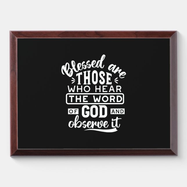 Faith and Obedience – Inspirational Scripture Award Plaque (Horizontal)