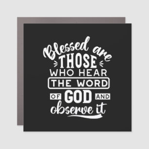 Faith and Obedience – Inspirational Scripture Car Magnet