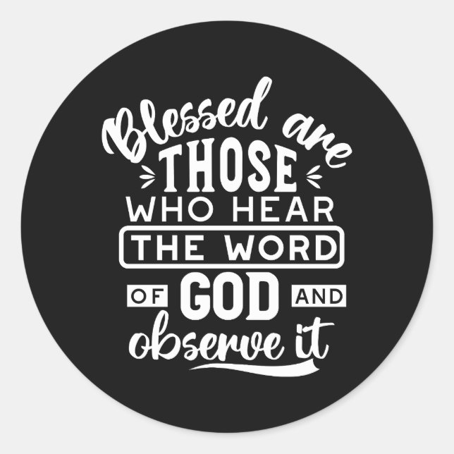 Faith and Obedience – Inspirational Scripture Classic Round Sticker (Front)
