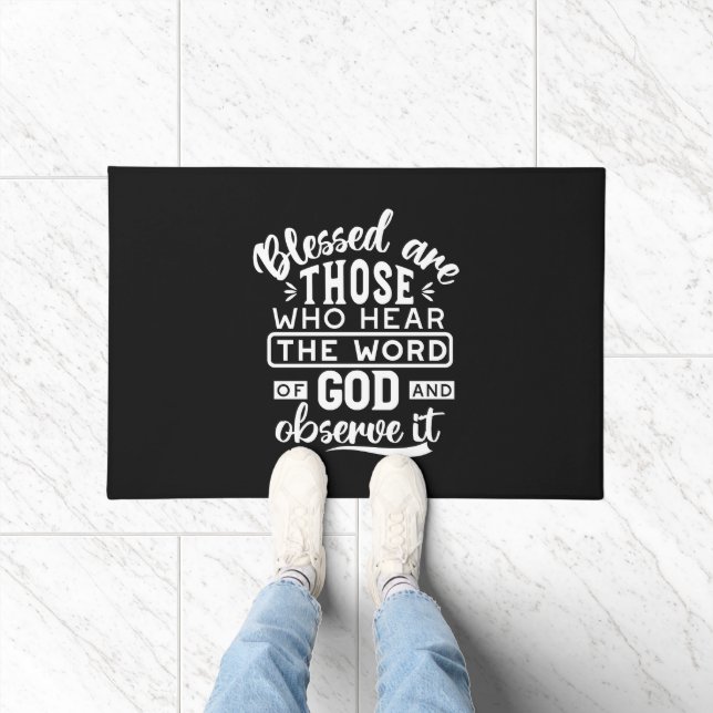 Faith and Obedience – Inspirational Scripture Doormat (Indoor)
