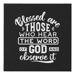 Faith and Obedience – Inspirational Scripture Faux Canvas Print