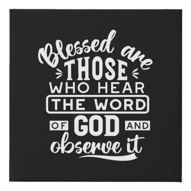 Faith and Obedience – Inspirational Scripture Faux Canvas Print (Front)