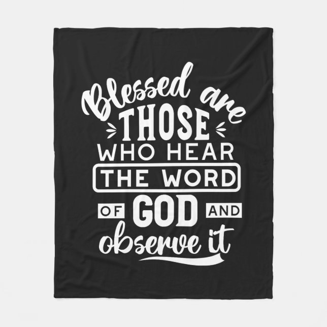 Faith and Obedience – Inspirational Scripture Fleece Blanket (Front)