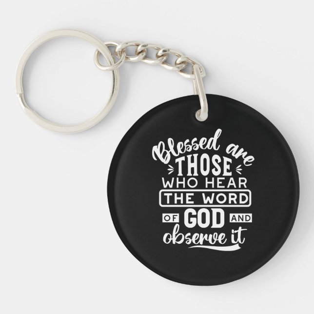 Faith and Obedience – Inspirational Scripture Keychain (Front)