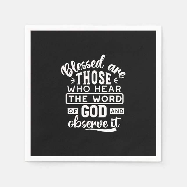Faith and Obedience – Inspirational Scripture Napkins (Front)