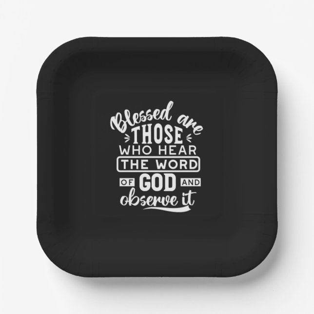 Faith and Obedience – Inspirational Scripture Paper Plates (Front)