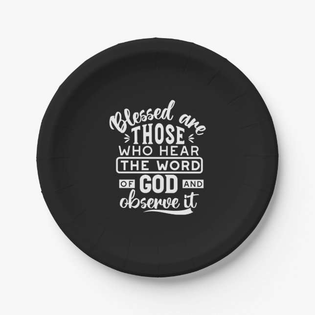 Faith and Obedience – Inspirational Scripture Paper Plates (Front)