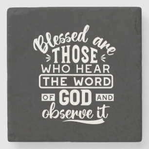 Faith and Obedience – Inspirational Scripture Stone Coaster