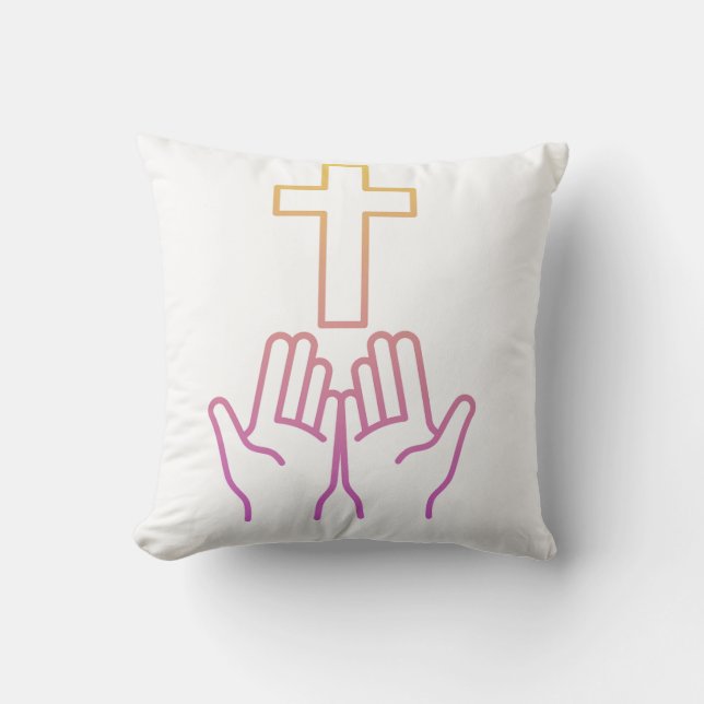Faith and Worship Line Art pillows  (Front)
