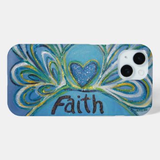 Faith Angel Word Art Custom iPhone Case