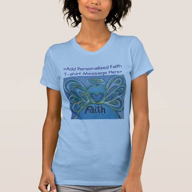 Faith Angel Word Inspirational Customized Shirts (Front)