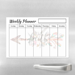 Faith arrow weekly planner  magnetic dry erase sheet