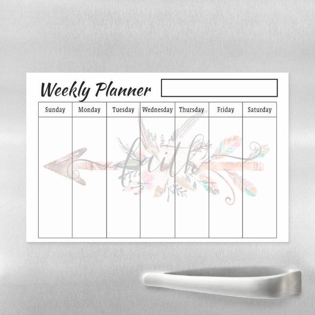 Faith arrow weekly planner  magnetic dry erase sheet (In Situ)
