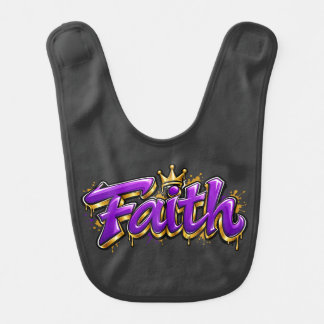 Faith baby bib