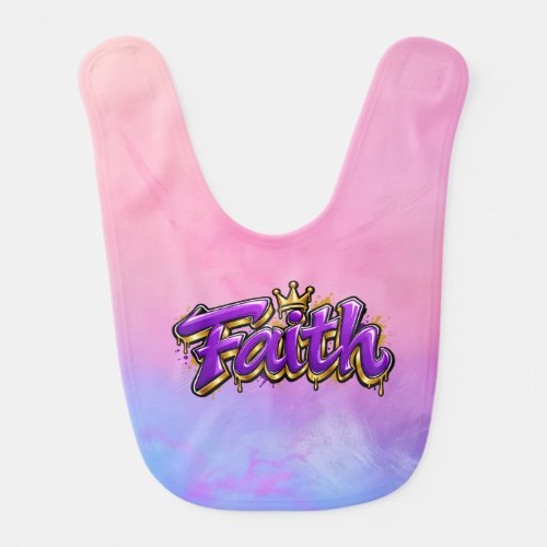 Faith baby bib