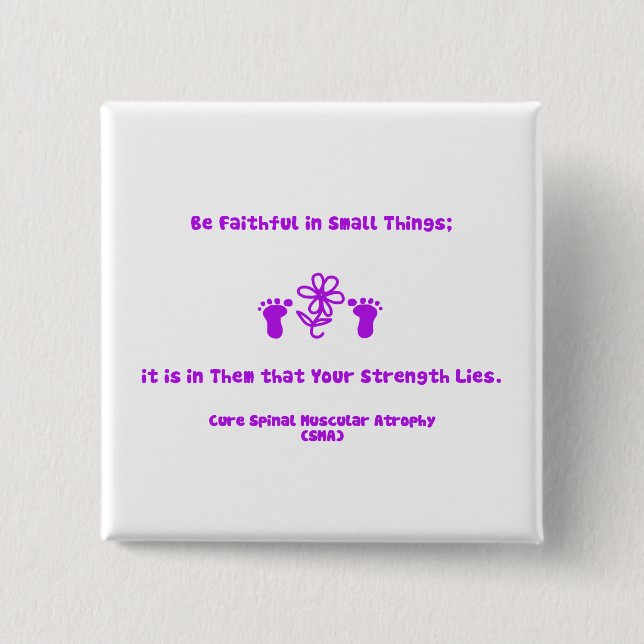 Faith Back - Purple Pinback Button (Front)