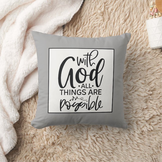 Faith Based Affirmation Throw Pillow (Blanket)