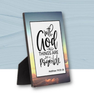 Faith Based Bible Verse Tabletop Plaque