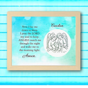 Faith Based Children's (Boy) prayer wall poster