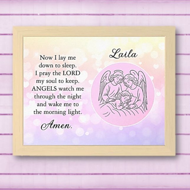 Faith Based Children's prayer bedroom wall Plaque Framed Art (Creator Uploaded)