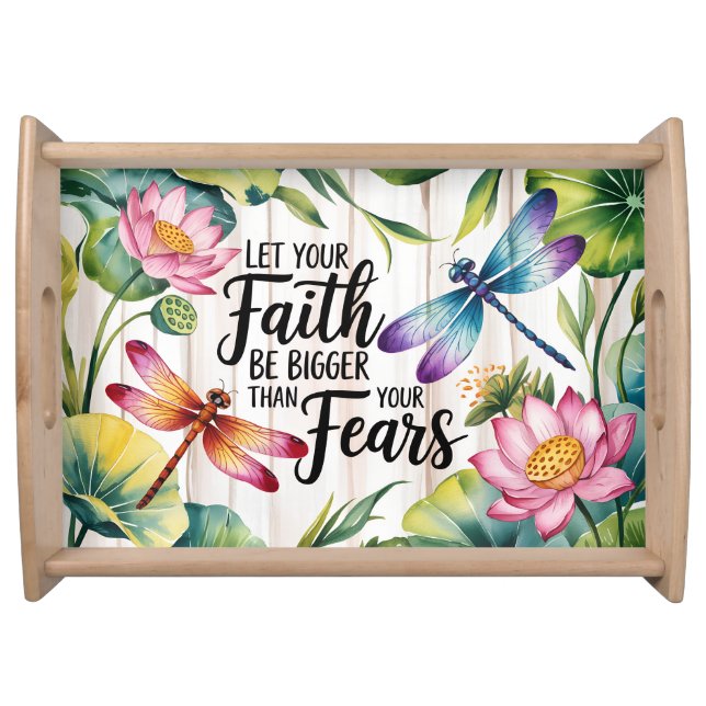 Faith-Based Home & Kitchen Decor Serving Tray (Front)