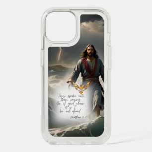 Faith Based Jesus on Water Gold Dove New Testament iPhone 15 Case