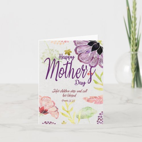 Faith Based Mothers Day Card Scripture Bible Vers