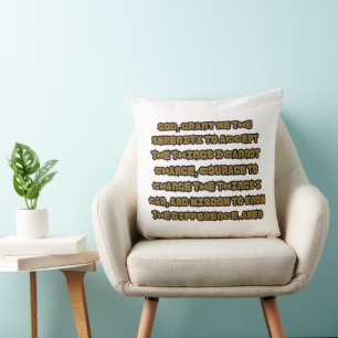 Faith Based Serenity Prayer Quote Throw Pillow
