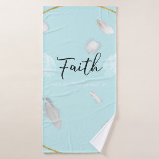 Faith, Bathroom Decor, Blue, Towel Set, Home