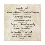 Faith (bible Verse) And Family Rules Canvas Print at Zazzle