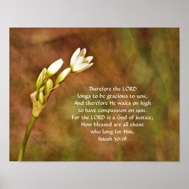 Faith Bible Verse Isaiah 30:8 Art Poster (Front)