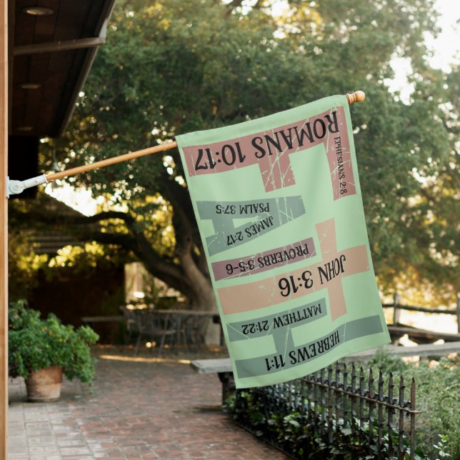 Faith Bible Verses House Flag (In SItu)
