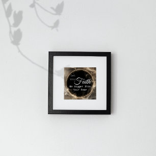 Faith Bigger Than Fear Motivational Poster